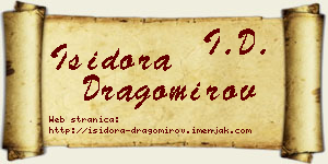 Isidora Dragomirov vizit kartica